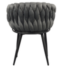 Scaun de bucătărie GUADIX, gri închis țesătură velvet/negru, 64x55x78 cm Kondela