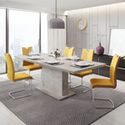 Masă extensibilă de sufragerie, beton, 160-200x90 cm, BOBA Kondela