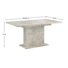 Masă extensibilă de sufragerie, beton, 160-200x90 cm, BOBA Kondela