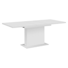 Masă dining extensibilă, albă, 160-200x90 cm, BOBA Kondela