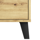 Comodă cu 3 sertare BOGAN NEW, stejar artisan, fără mânere, 70 cm Kondela