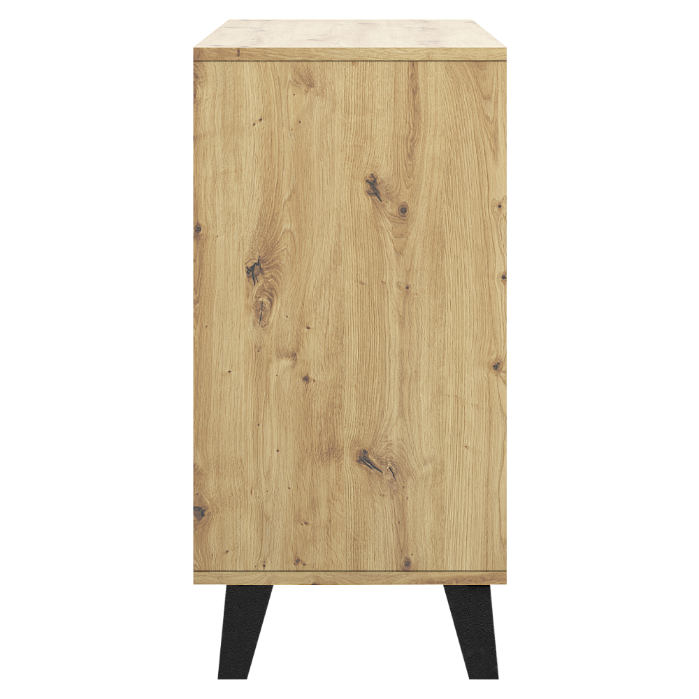 Comodă cu 4 sertare BOGAN NEW, stejar artisan, fără mânere, 70 cm Kondela