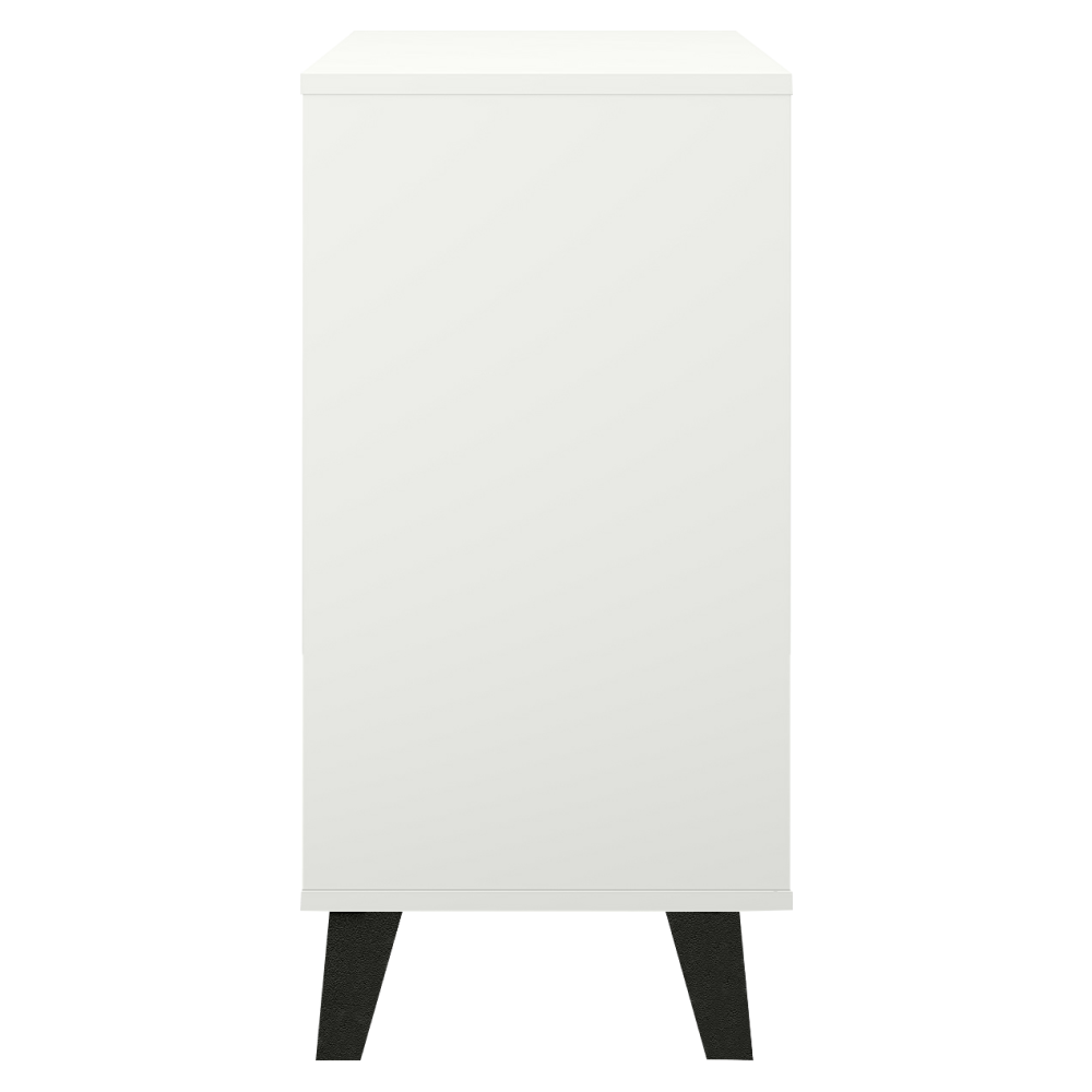Comodă cu 4 sertare BOGAN NEW, albă, design fără mânere, 70 cm Kondela