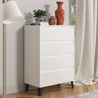 Comodă cu 4 sertare BOGAN NEW, albă, design fără mânere, 70 cm Kondela