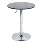 Masă de bar cu înălțime reglabilă LESSAY 2, neagră, diametru 60 cm, 60x60x85.5 cm Kondela