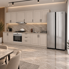 Bucătărie TARRAGONA 2,8 m, casmir, fronturi MDF frezat vopsit Arboteca