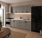 Bucătărie TERRACINA 2 m, gri, fronturi MDF frezat vopsit Default Title Arboteca