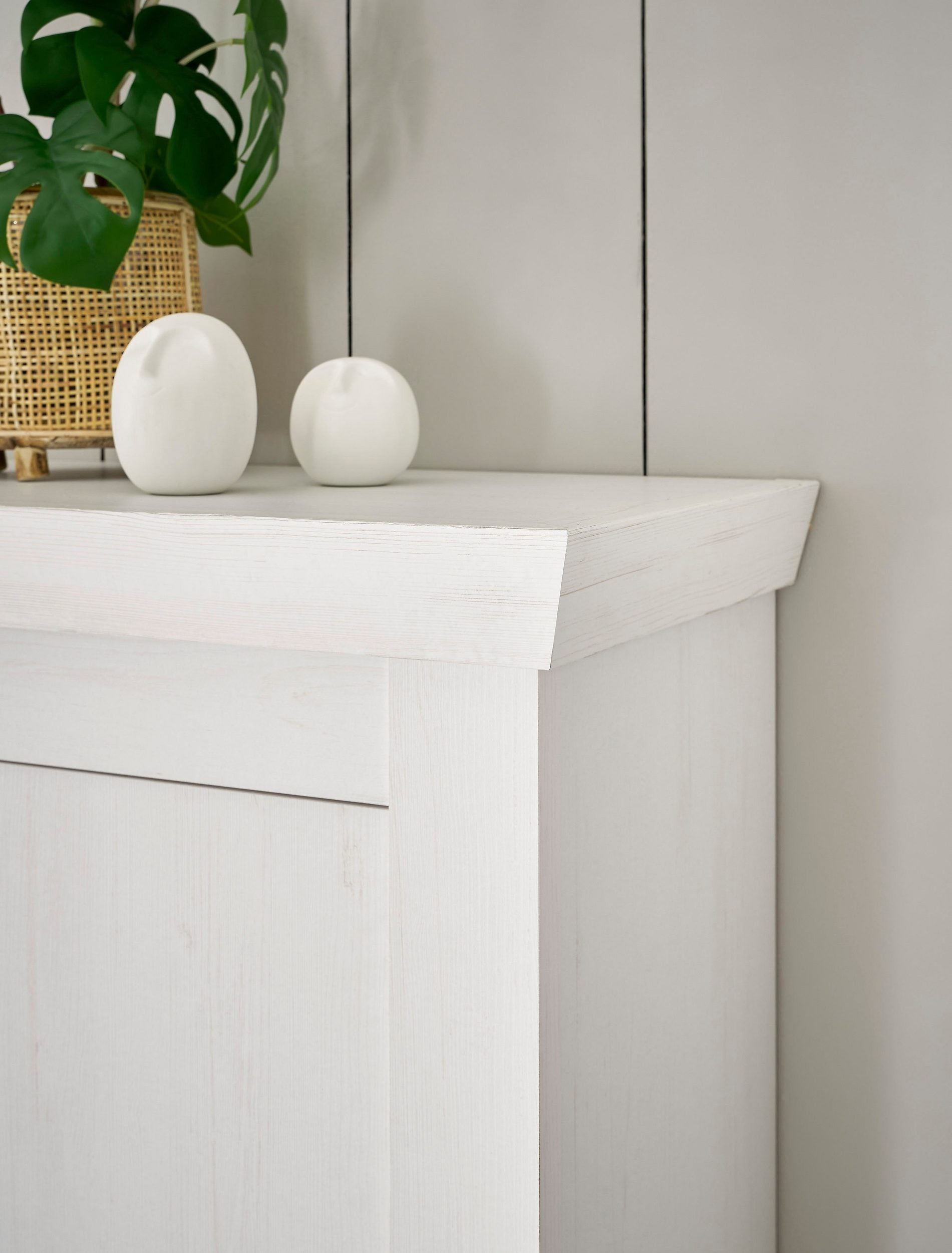 Bufet Ravena, Alb, manere metalice, inaltime 207 cm Arboteca