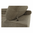 Set canapea cu spațiu de depozitare COMO, maro deschis melanj, pe dreapta, 275x225x71 cm Kondela