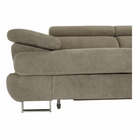 Set canapea cu spațiu de depozitare COMO, maro deschis melanj, pe dreapta, 275x225x71 cm Kondela