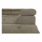 Set canapea cu spațiu de depozitare COMO, maro deschis melanj, pe dreapta, 275x225x71 cm Kondela