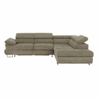 Set canapea cu spațiu de depozitare COMO, maro deschis melanj, pe dreapta, 275x225x71 cm Kondela