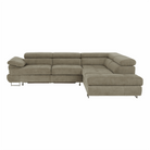Set canapea cu spațiu de depozitare COMO, maro deschis melanj, pe dreapta, 275x225x71 cm Kondela