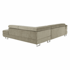 Set canapea cu spațiu de depozitare COMO, maro deschis melanj, pe dreapta, 275x225x71 cm Kondela