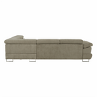 Set canapea cu spațiu de depozitare COMO, maro deschis melanj, pe dreapta, 275x225x71 cm Kondela