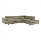 Set canapea cu spațiu de depozitare COMO, maro deschis melanj, pe dreapta, 275x225x71 cm Kondela