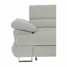 Set canapea cu spațiu de depozitare COMO, gri deschis, pe dreapta, 275x225x71 cm Kondela