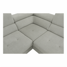 Set canapea cu spațiu de depozitare COMO, gri deschis, pe dreapta, 275x225x71 cm Kondela