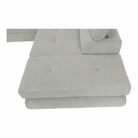 Set canapea cu spațiu de depozitare COMO, gri deschis, pe dreapta, 275x225x71 cm Kondela