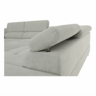 Set canapea cu spațiu de depozitare COMO, gri deschis, pe dreapta, 275x225x71 cm Kondela