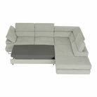 Set canapea cu spațiu de depozitare COMO, gri deschis, pe dreapta, 275x225x71 cm Kondela