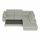 Set canapea cu spațiu de depozitare COMO, gri deschis, pe dreapta, 275x225x71 cm Kondela