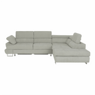 Set canapea cu spațiu de depozitare COMO, gri deschis, pe dreapta, 275x225x71 cm Kondela