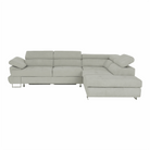 Set canapea cu spațiu de depozitare COMO, gri deschis, pe dreapta, 275x225x71 cm Kondela