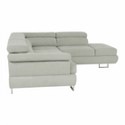 Set canapea cu spațiu de depozitare COMO, gri deschis, pe dreapta, 275x225x71 cm Kondela