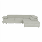 Set canapea cu spațiu de depozitare COMO, gri deschis, pe dreapta, 275x225x71 cm Kondela