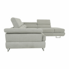 Set canapea cu spațiu de depozitare COMO, gri deschis, pe dreapta, 275x225x71 cm Kondela