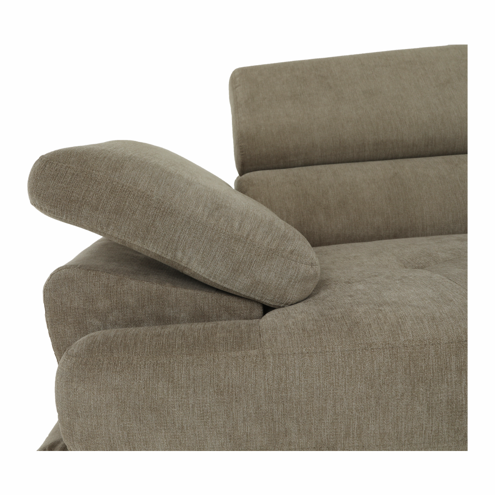 Set canapea COMO, maro deschis melanj, pe dreapta, 275x225x71 cm Kondela