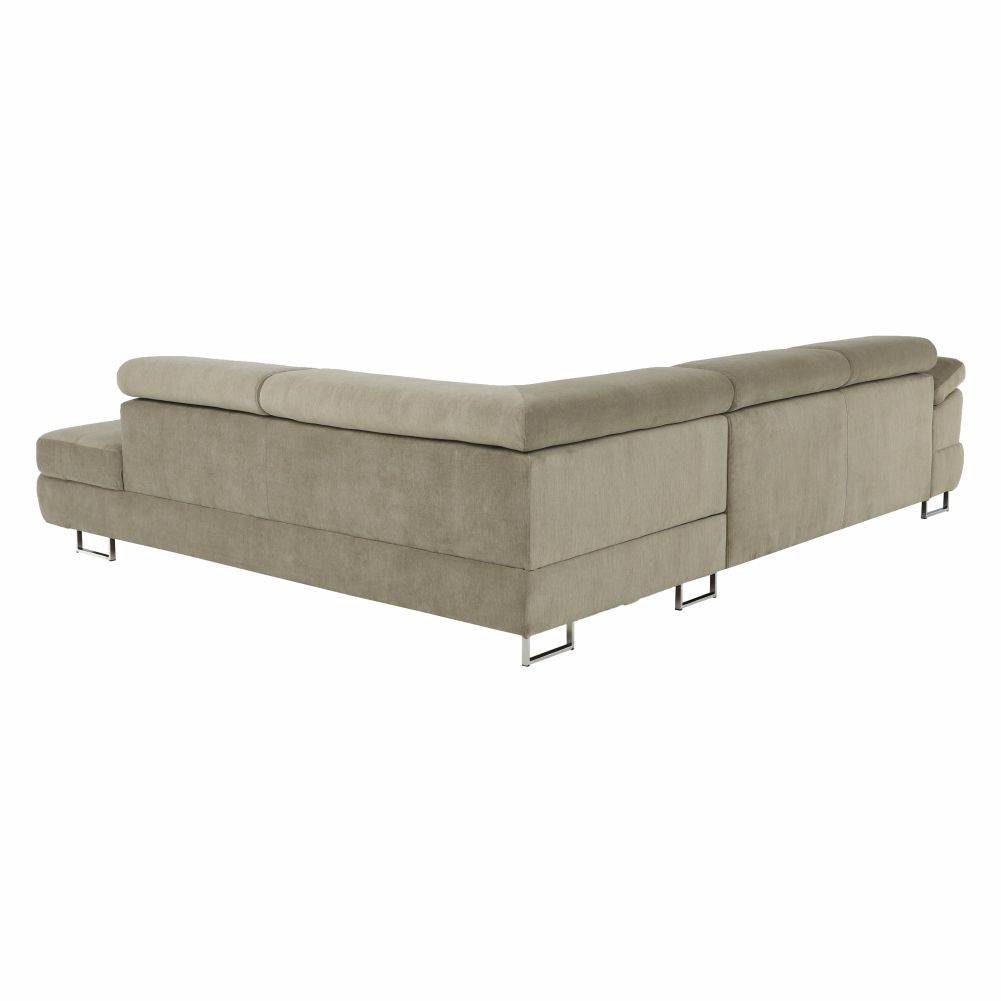 Set canapea COMO, maro deschis melanj, pe dreapta, 275x225x71 cm Kondela