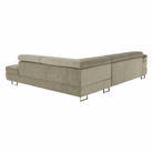 Set canapea COMO, maro deschis melanj, pe dreapta, 275x225x71 cm Kondela