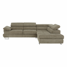 Set canapea COMO, maro deschis melanj, pe dreapta, 275x225x71 cm Kondela