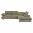 Set canapea COMO, maro deschis melanj, pe dreapta, 275x225x71 cm Kondela