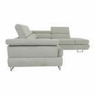 Set canapea COMO, gri deschis, material textil, pe dreapta, 275x225x71 cm Kondela