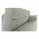 Set canapea COMO, gri deschis, material textil, pe dreapta, 275x225x71 cm Kondela