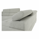 Set canapea COMO, gri deschis, material textil, pe dreapta, 275x225x71 cm Kondela
