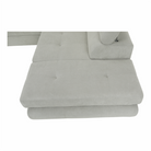 Set canapea COMO, gri deschis, material textil, pe dreapta, 275x225x71 cm Kondela