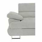 Set canapea COMO, gri deschis, material textil, pe dreapta, 275x225x71 cm Kondela