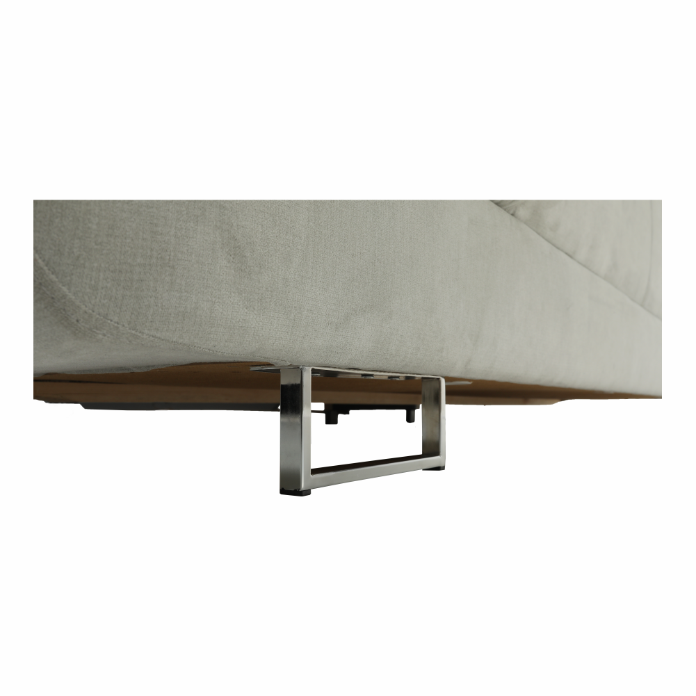Set canapea COMO, gri deschis, material textil, pe dreapta, 275x225x71 cm Kondela
