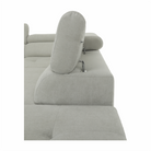 Set canapea COMO, gri deschis, material textil, pe dreapta, 275x225x71 cm Kondela