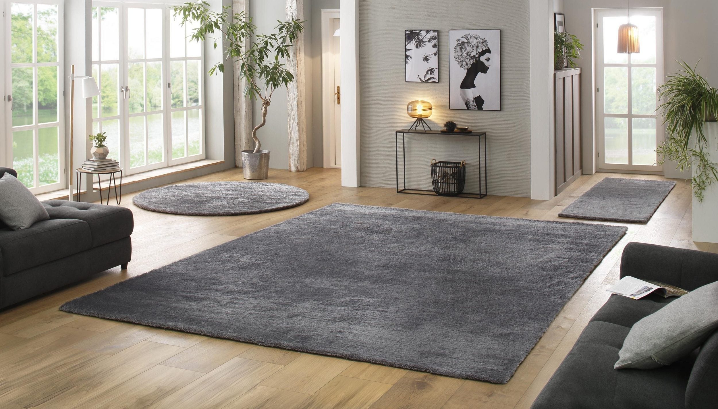 Covor Dana 239 × 319 cm, gri, fir 30 mm Arboteca