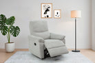 Fotoliu recliner ODILON cu funcție relax manuală, textil gri deschis Arboteca