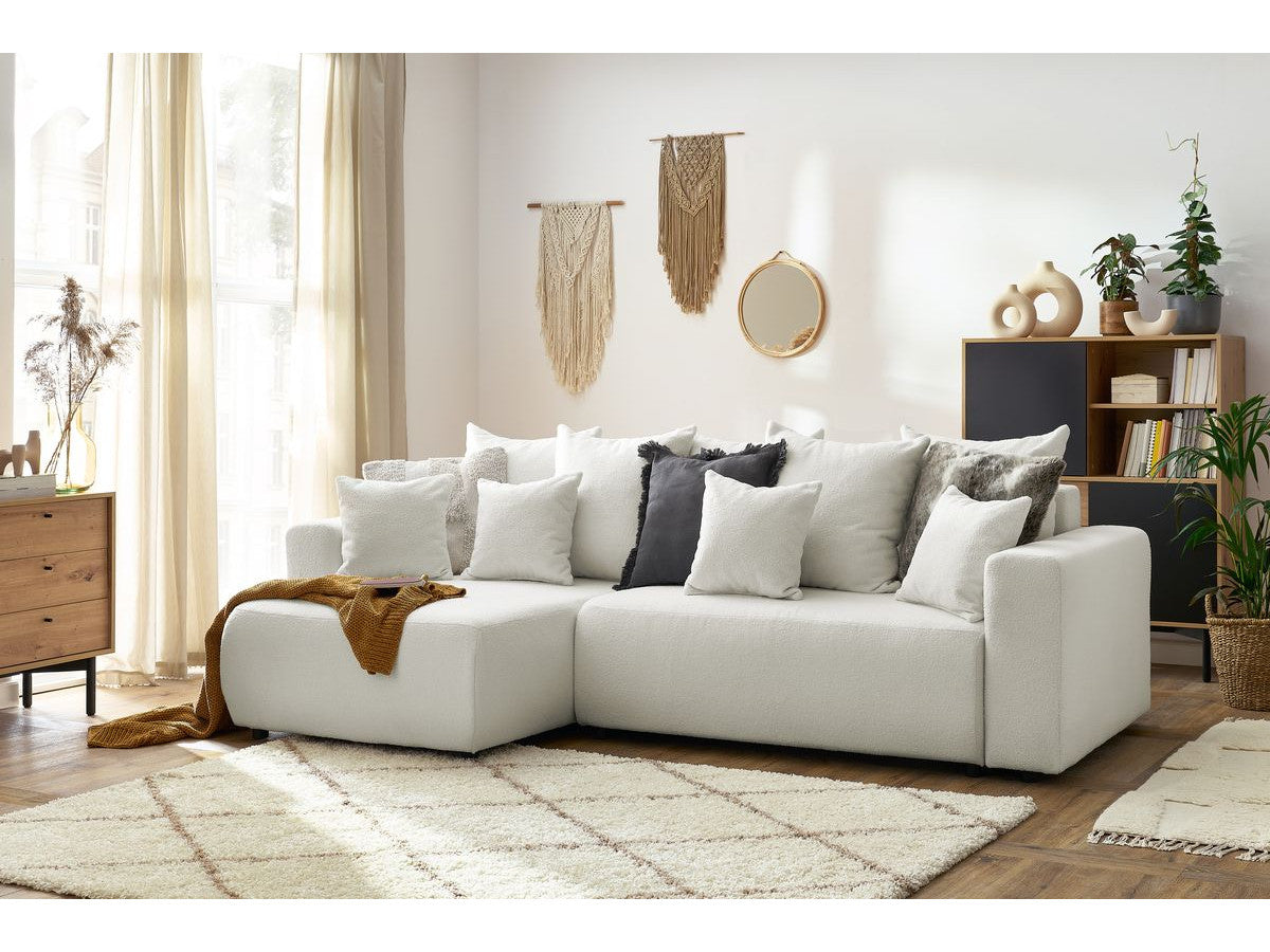 Colțar Extensibil LIVIGNO, cu ladă de depozitare, șezlong interschimbabil, 271x153x95 cm Prestige Home