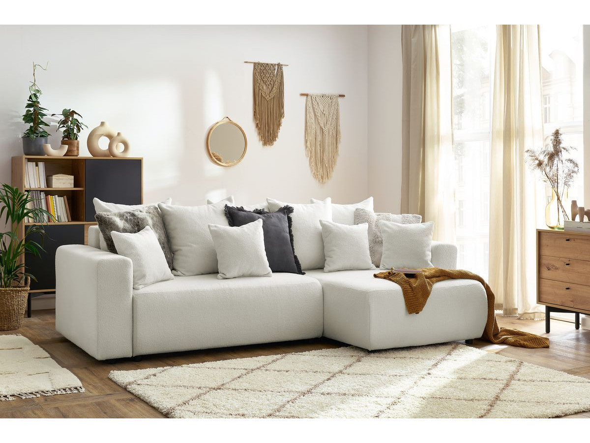 Colțar Extensibil LIVIGNO, cu ladă de depozitare, șezlong interschimbabil, 271x153x95 cm Prestige Home