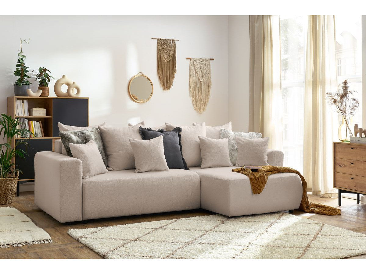 Colțar Extensibil LIVIGNO, cu ladă de depozitare, șezlong interschimbabil, 271x153x95 cm Prestige Home