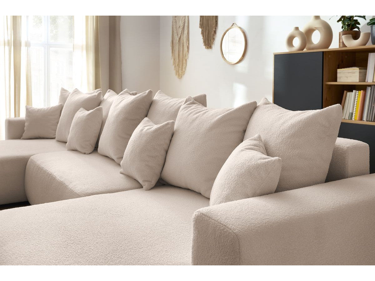 Colțar Extensibil, în formă de U, LIVIGNO, cu ladă de depozitare, 347x154x80 cm Prestige Home
