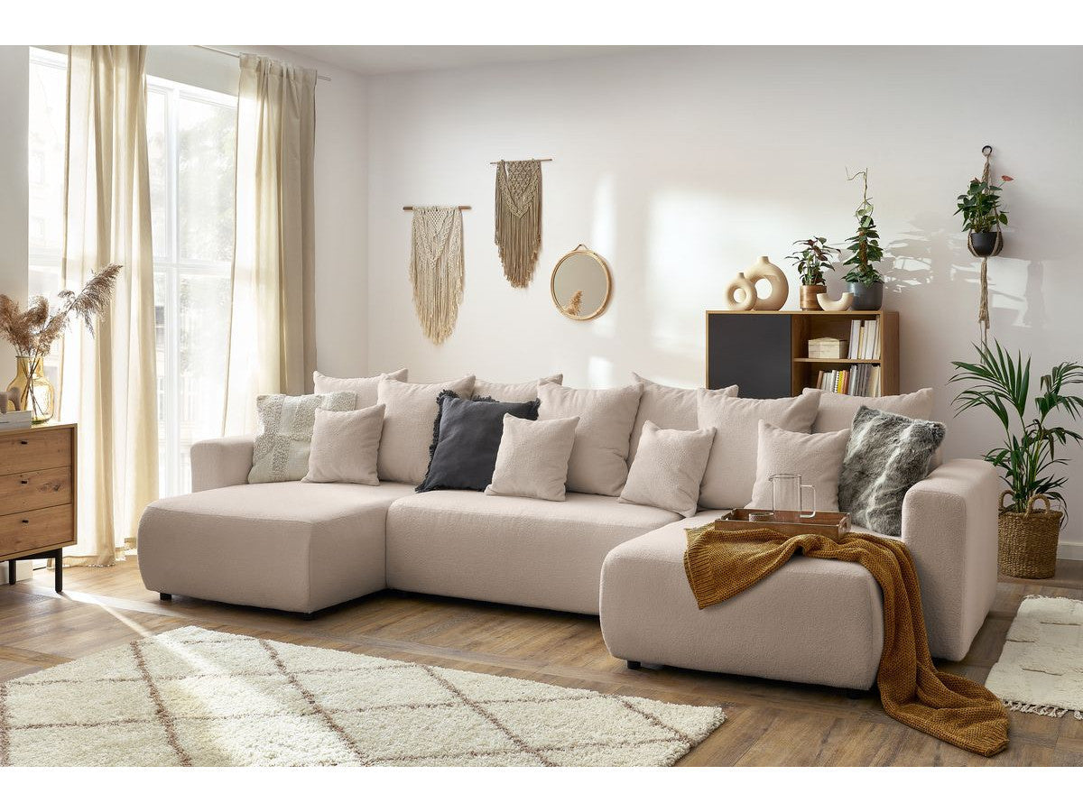Colțar Extensibil, în formă de U, LIVIGNO, cu ladă de depozitare, 347x154x80 cm Prestige Home